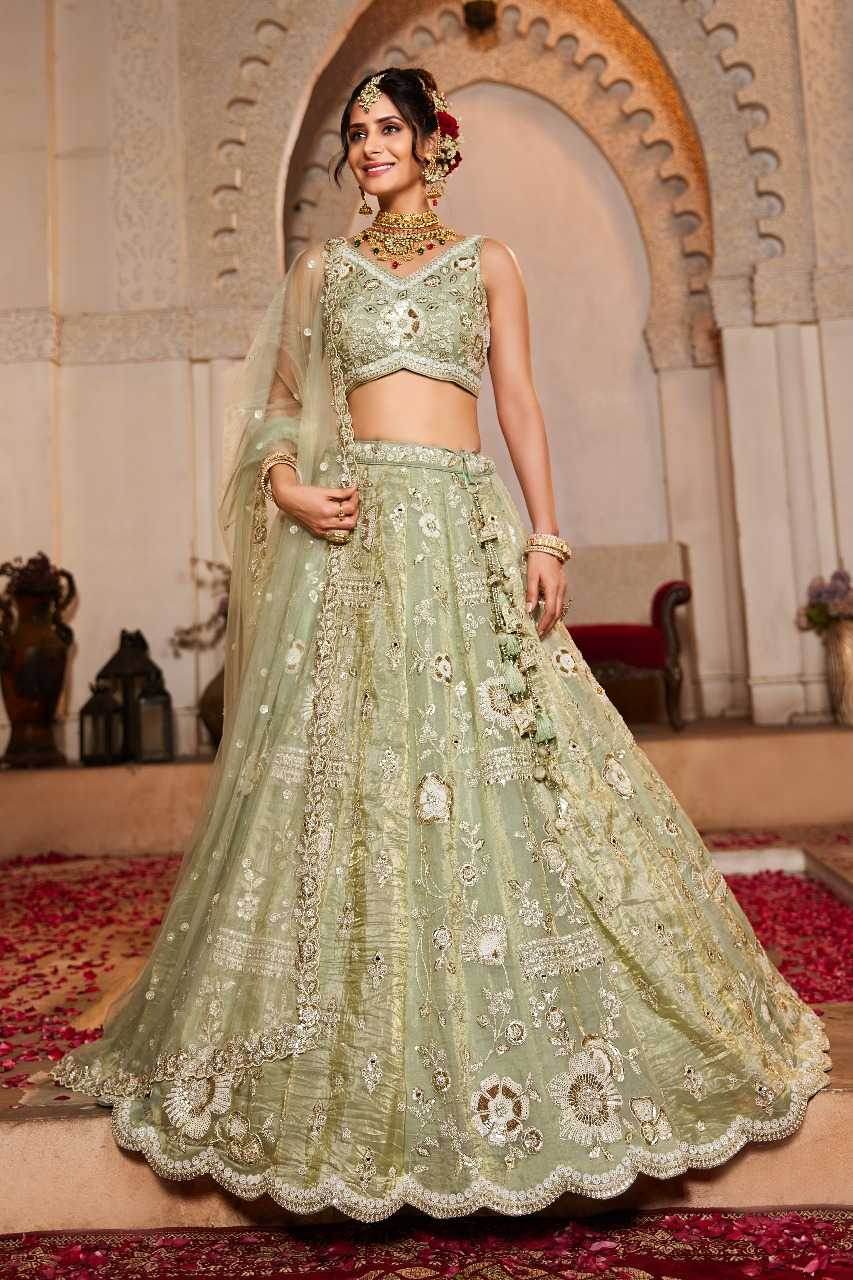 Tissue Embroidered Lehenga - MYLUXURY LANE ENTERPRISE
